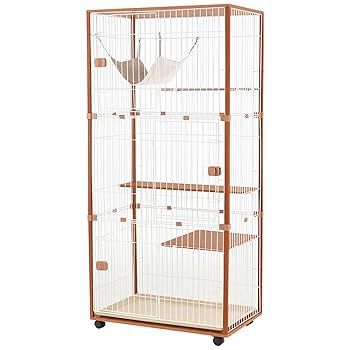 Amazon.co.jp: 猫ケージ 3段 大型 キャットケージ 木製 ワイド扉